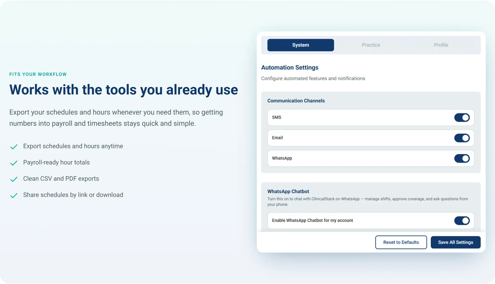 Homepage integrations block