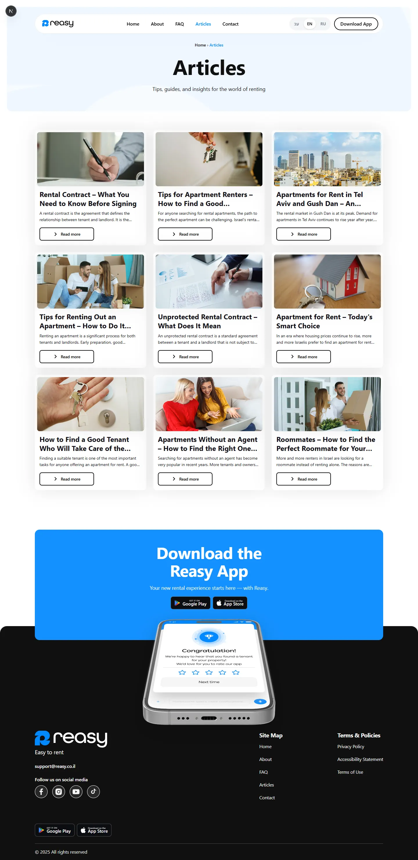 Reasy articles index